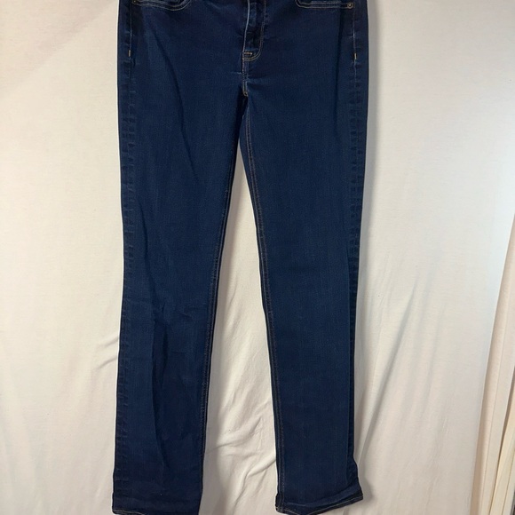 J.Crew Blue Jeans Straight Leg Women's Size 29R Mid Rise Stretch Denim - Picture 1 of 7